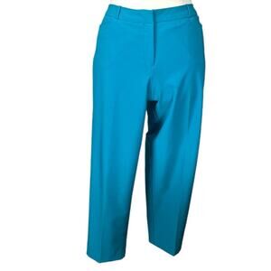 Worthington Trousers Slim Fit Ankle Mid Rise Pants Teal Blue Women’s Size 16W